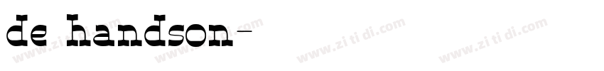 de handson字体转换
